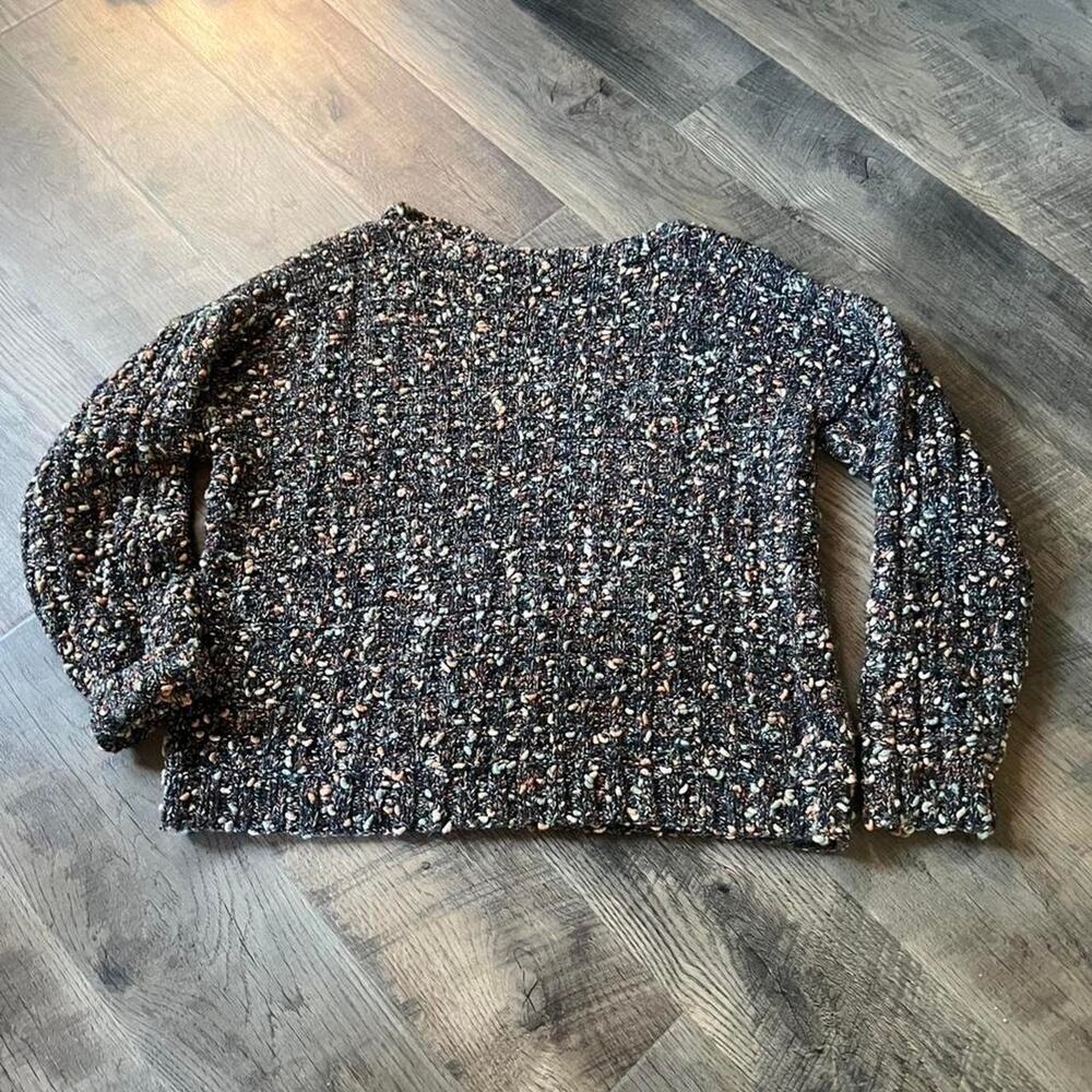 Chunky Bouclé Textured Knit Sweater – Chunky Nubby Knit • M (Fits S–L)